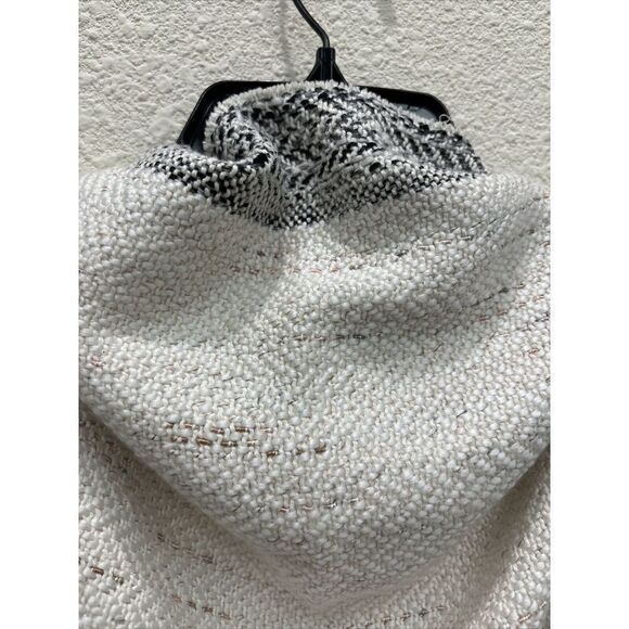 Express Bohemian sleeveless Poncho cotton blend one size Ivory Fringe - Picture 7 of 7